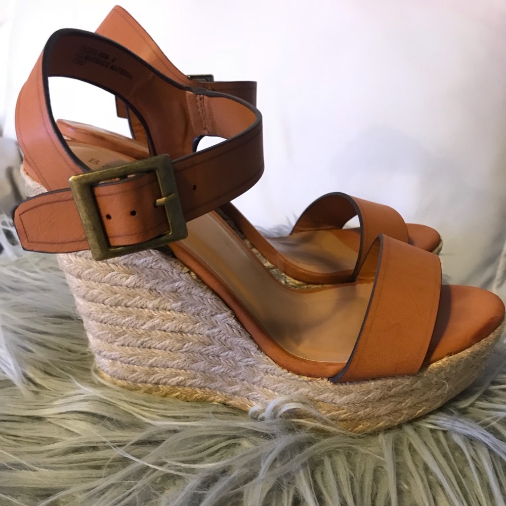 Nude Bamboo Wedges - Picture 2 of 4